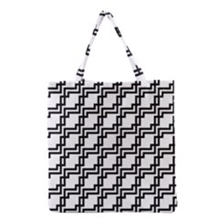 Pattern Monochrome Repeat Grocery Tote Bag by Apen
