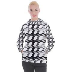 Pattern Monochrome Repeat Women s Hooded Pullover