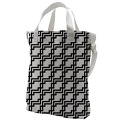 Pattern Monochrome Repeat Canvas Messenger Bag by Apen