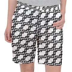 Pattern Monochrome Repeat Women s Pocket Shorts by Apen