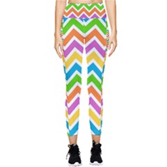 Chevron Pattern Design Texture Pocket Leggings  by Apen