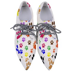 Pawprints Paw Prints Paw Animal Pointed Oxford Shoes by Apen