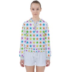 Star Pattern Design Decoration Women s Tie Up Sweat by Apen