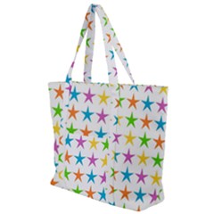 Star Pattern Design Decoration Zip Up Canvas Bag by Apen