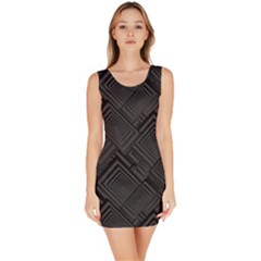 Diagonal Square Black Background Bodycon Dress by Apen