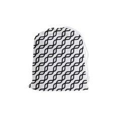 Diagonal Stripe Pattern Drawstring Pouch (medium) by Apen