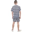 Diagonal Stripe Pattern Men s Mesh T-Shirt and Shorts Set View2