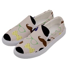 Moustache Hat Bowler Bowler Hat Men s Canvas Slip Ons