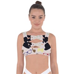 Moustache Hat Bowler Bowler Hat Bandaged Up Bikini Top by Apen