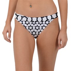 Pattern Star Repeating Black White Band Bikini Bottoms by Apen