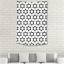 Pattern Star Repeating Black White Small Tapestry View2