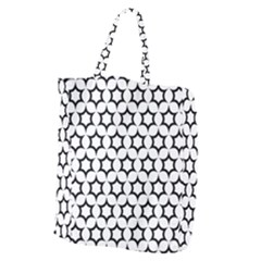 Pattern Star Repeating Black White Giant Grocery Tote