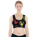 Ellipse Pattern Background Sports Bra With Pocket View1