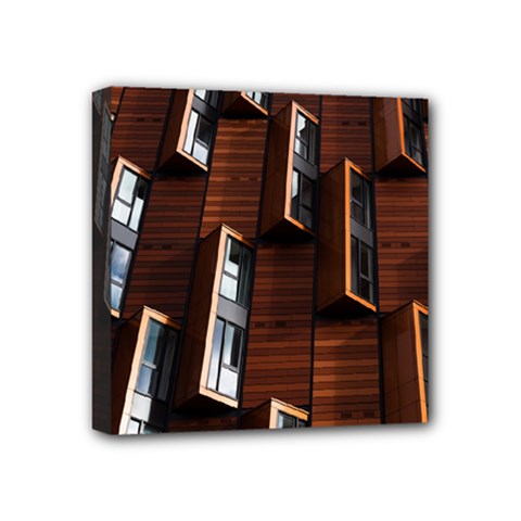 Abstract Architecture Building Business Mini Canvas 4  x 4  (Stretched)