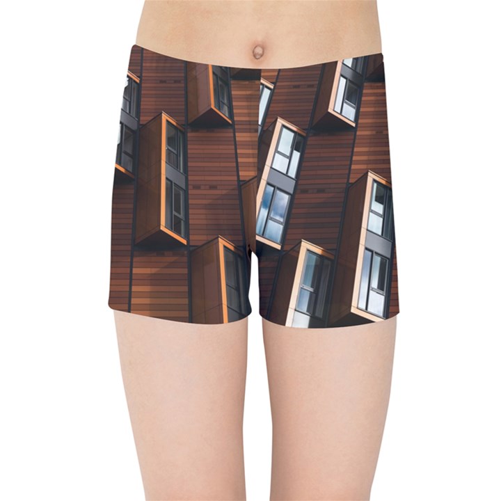 Abstract Architecture Building Business Kids  Sports Shorts