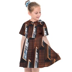 Abstract Architecture Building Business Kids  Sailor Dress