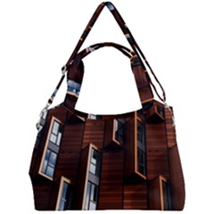 Abstract Architecture Building Business Double Compartment Shoulder Bag