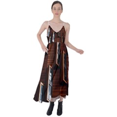 Abstract Architecture Building Business Tie Back Maxi Dress