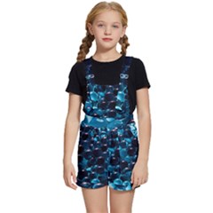 Blue Abstract Balls Spheres Kids  Short Overalls by Amaryn4rt