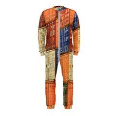 Blue White Orange And Brown Container Van Onepiece Jumpsuit (kids) by Amaryn4rt