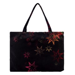 Christmas Background Motif Star Medium Tote Bag by Amaryn4rt
