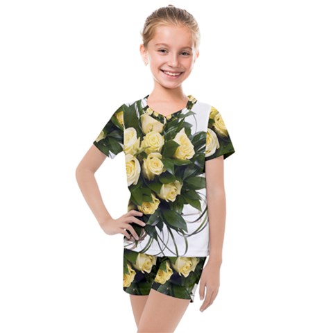 Bouquet Flowers Roses Decoration Kids  Mesh T-shirt And Shorts Set by Amaryn4rt