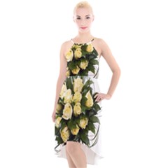 Bouquet Flowers Roses Decoration High-low Halter Chiffon Dress  by Amaryn4rt