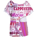 Coffee Cup Lettering Coffee Cup Women s Oversized T-Shirt View1