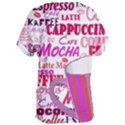 Coffee Cup Lettering Coffee Cup Women s Oversized T-Shirt View2