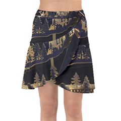 Christmas Advent Candle Arches Wrap Front Skirt by Amaryn4rt