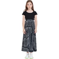 Coal Charred Tree Pore Black Kids  Flared Maxi Skirt by Amaryn4rt