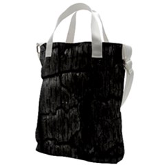 Coal Charred Tree Pore Black Canvas Messenger Bag by Amaryn4rt