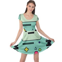 Adventure Time Beemo Bmo Illustration Cartoons Cap Sleeve Dress by Sarkoni