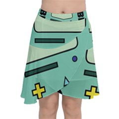 Adventure Time Beemo Bmo Illustration Cartoons Chiffon Wrap Front Skirt by Sarkoni