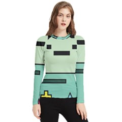 Adventure Time Beemo Bmo Illustration Cartoons Women s Long Sleeve Rash Guard by Sarkoni