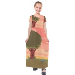 Cartoon Network Adventure Time Kids  Short Sleeve Maxi Dress