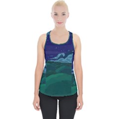 Adventure Time Cartoon Night Green Color Sky Nature Piece Up Tank Top