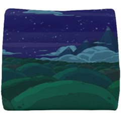 Adventure Time Cartoon Night Green Color Sky Nature Seat Cushion