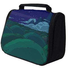 Adventure Time Cartoon Night Green Color Sky Nature Full Print Travel Pouch (Big)