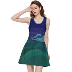 Adventure Time Cartoon Night Green Color Sky Nature Inside Out Racerback Dress