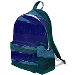 Adventure Time Cartoon Night Green Color Sky Nature The Plain Backpack