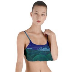 Adventure Time Cartoon Night Green Color Sky Nature Layered Top Bikini Top 