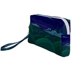 Adventure Time Cartoon Night Green Color Sky Nature Wristlet Pouch Bag (Small)