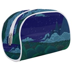 Adventure Time Cartoon Night Green Color Sky Nature Make Up Case (Medium)