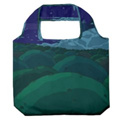 Adventure Time Cartoon Night Green Color Sky Nature Premium Foldable Grocery Recycle Bag