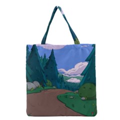 Adventure Time Cartoon Pathway Grocery Tote Bag