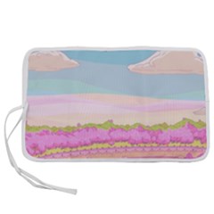 Pink And White Forest Illustration Adventure Time Cartoon Pen Storage Case (m)
