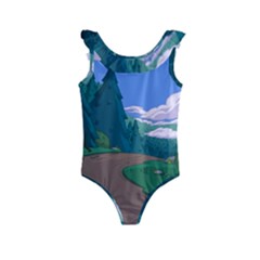 Adventure Time Cartoon Pathway Kids  Frill Swimsuit