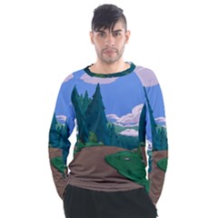 Adventure Time Cartoon Pathway Men s Long Sleeve Raglan T-shirt