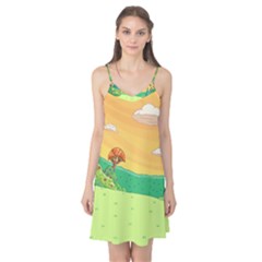 Green Field Illustration Adventure Time Multi Colored Camis Nightgown  by Sarkoni